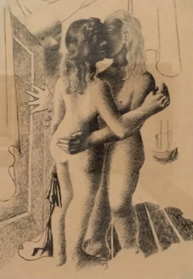Di Duas figuras femininas com paisagem ao fundo grafite e nanquim sobre papel 1928.jpg